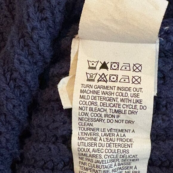 Lucky Brand Blue Sweater w/ Floral embroidered designs - Picture 7 of 7